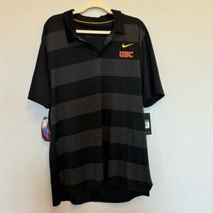 Nike USC Trojans Black Polo Shirt size XL Performance